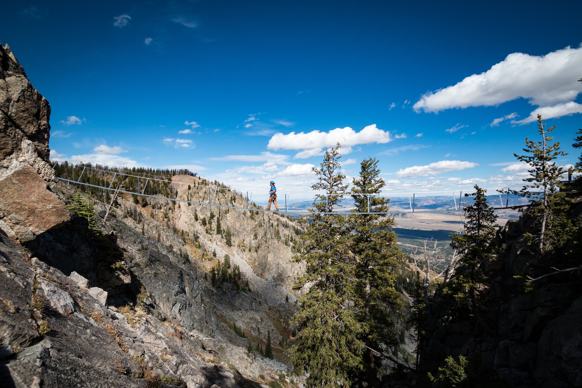 A lone hiker in Jackson Hole, Wyoming.