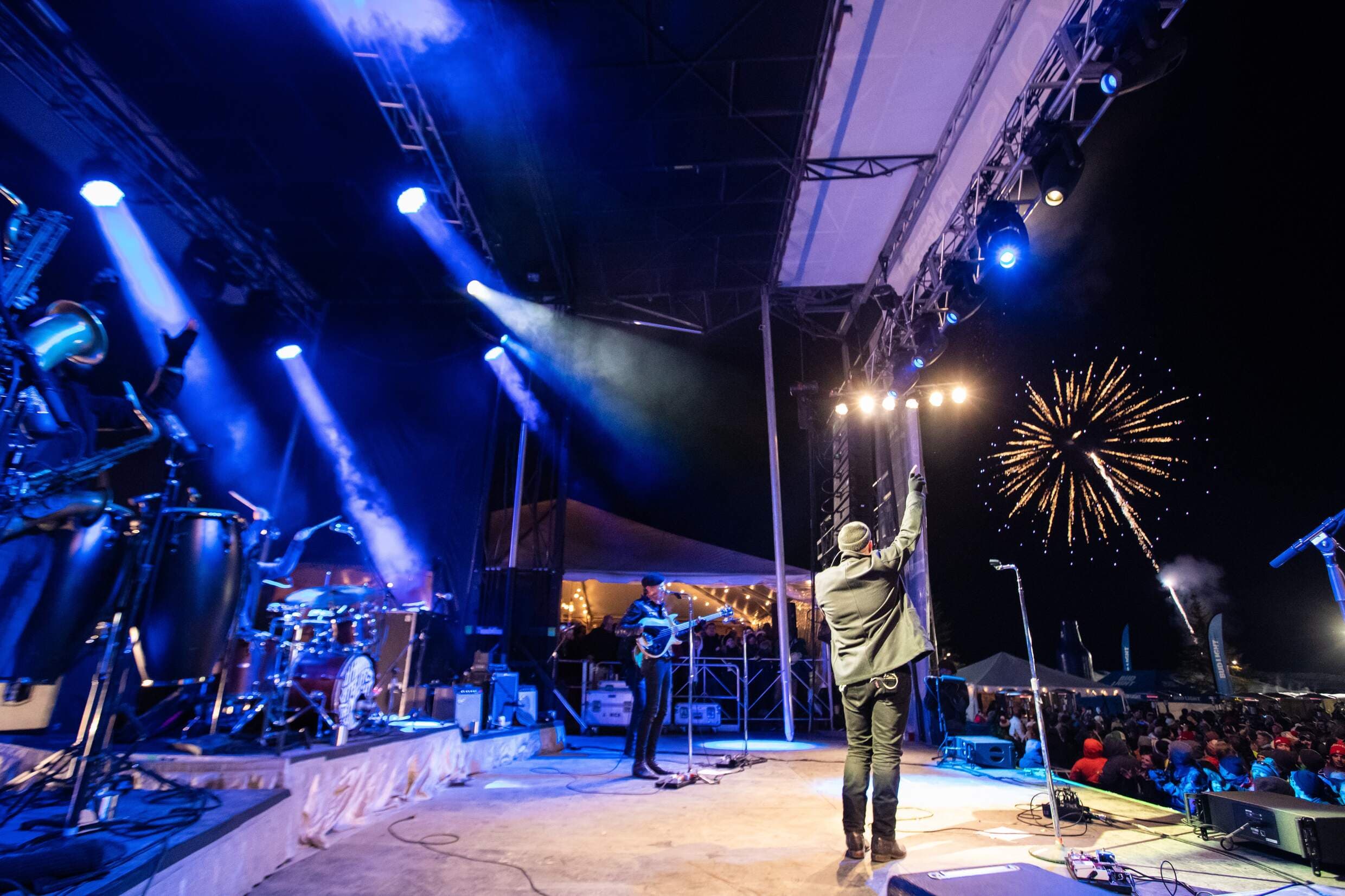 A performer on stage at RendezVous Music Festival