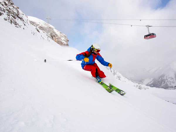 Powder skiing at Jackson Hole, WY