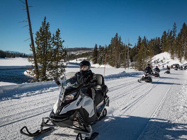 Snowmobiling In Jackson Hole.