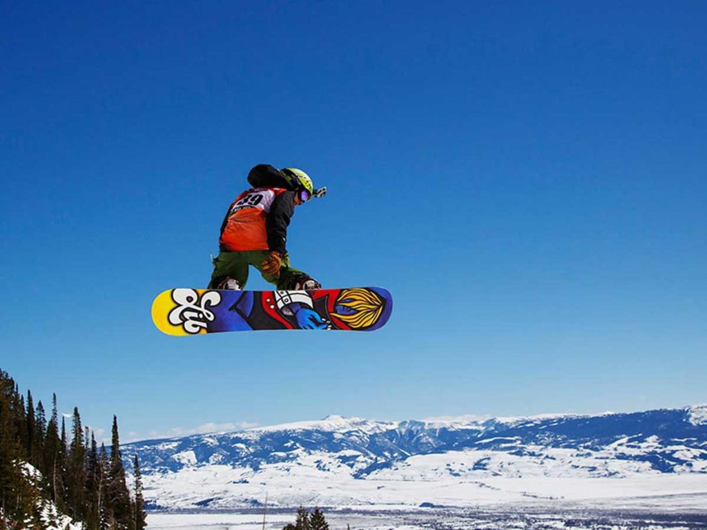 Snowboarder in Jackson Hole, WY