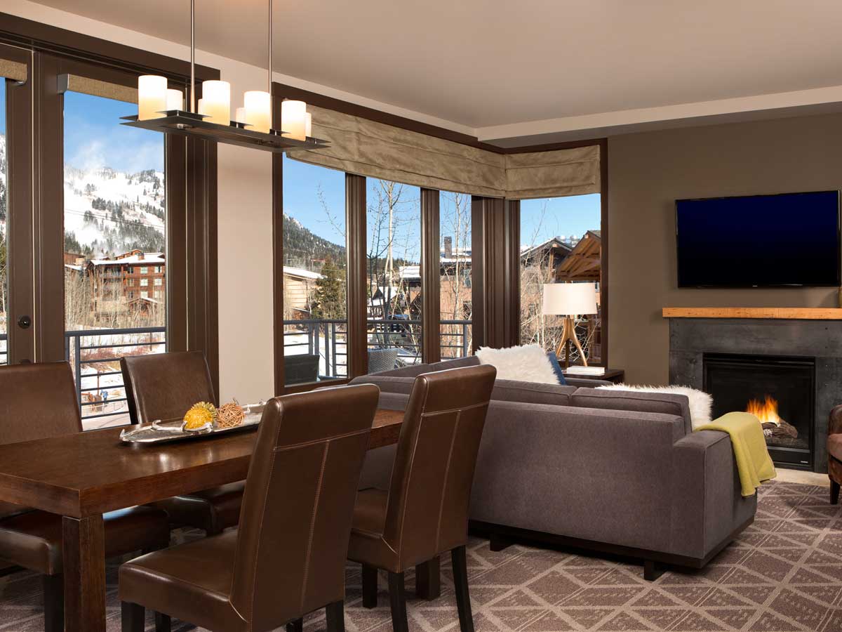 Suite Living Room with mountain view in Jackson Hole