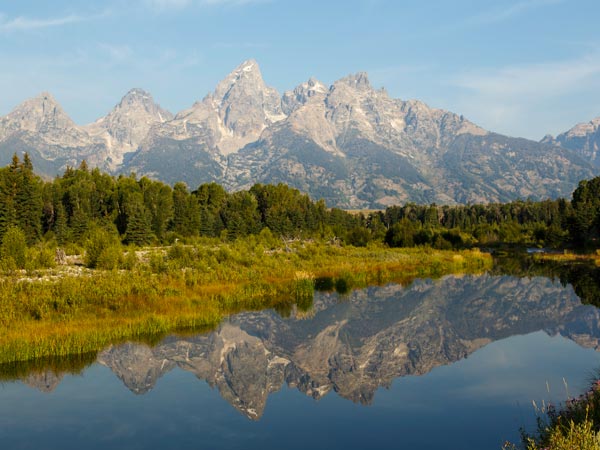Tetons mountains Reflecting in lake