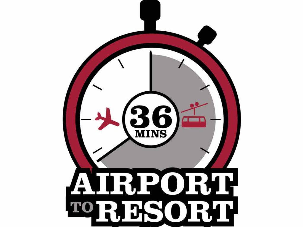 Airport To Resort in 36 minutes.