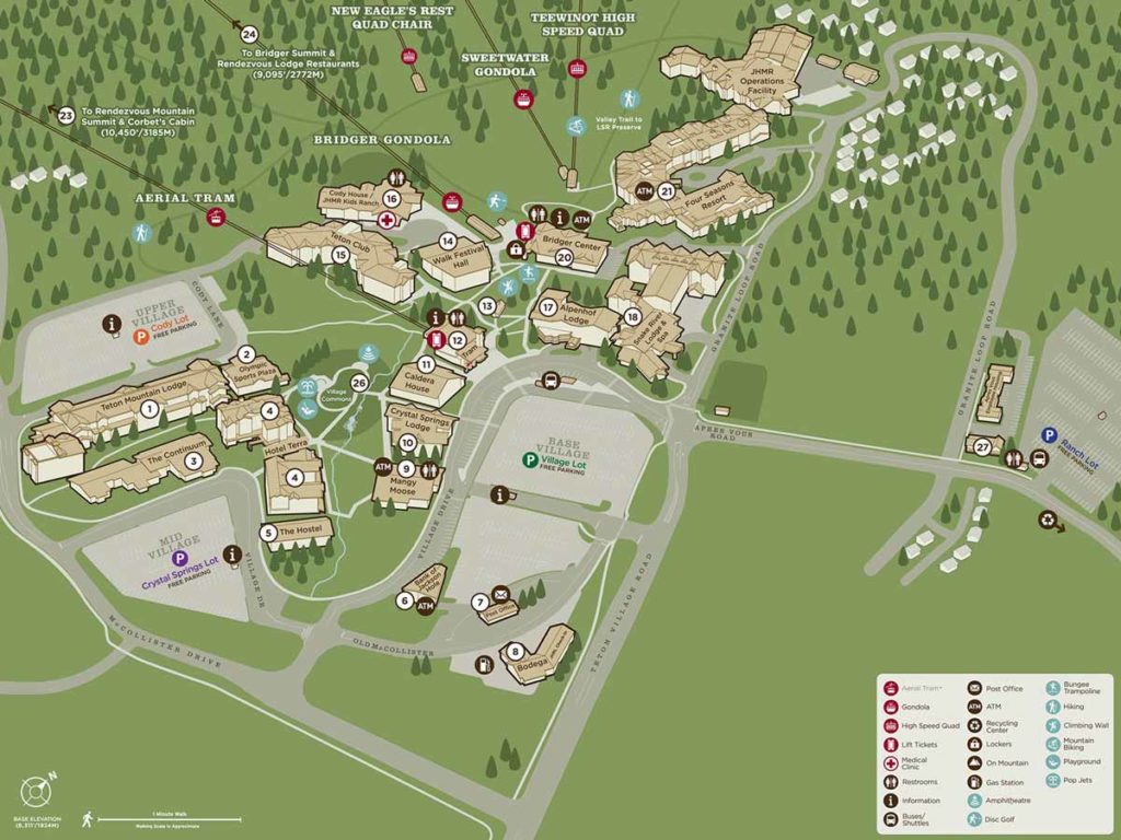 Map of Teton Village.