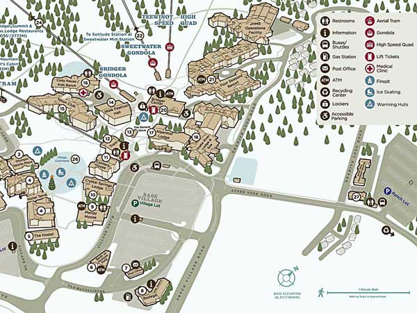 Map of Teton Village.