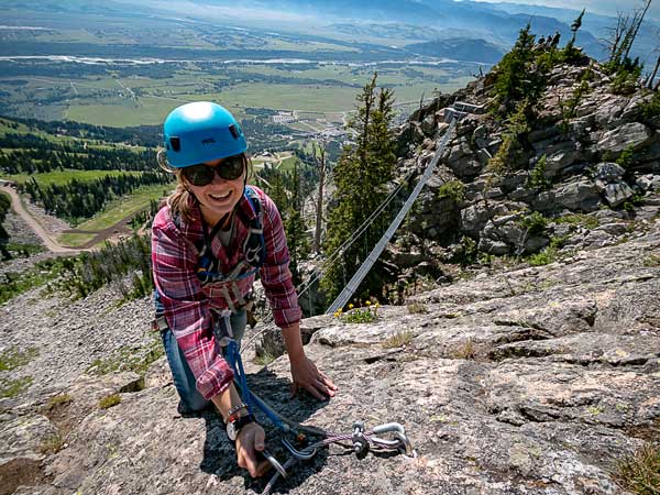 Mountain Climbing In Teton Village.