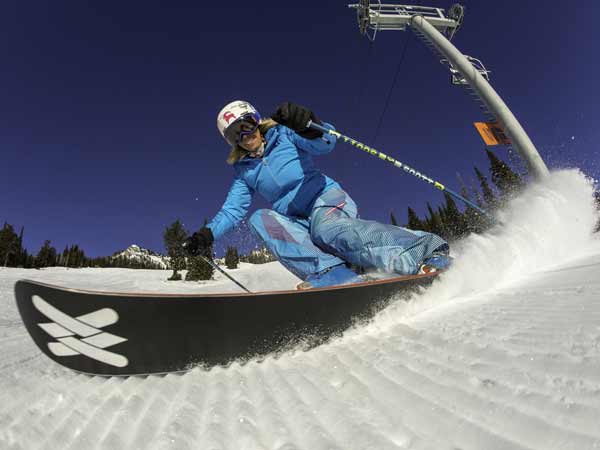 Girl Skiing.