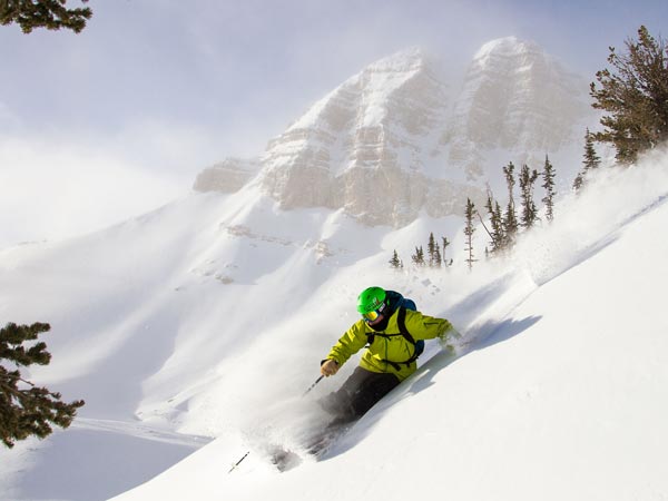 Skier On The Mountain In Jackson Hole.