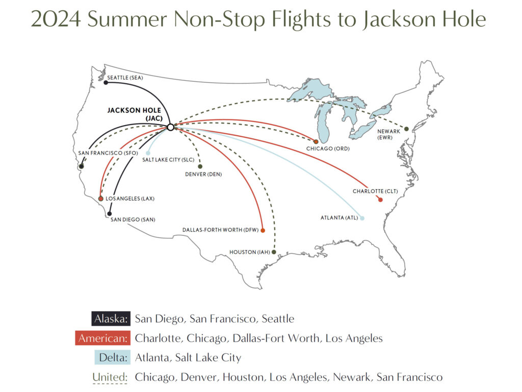 2024 Summer Flight Map.