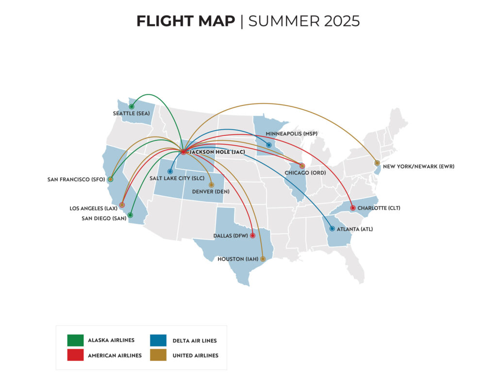 2025 Summer Flight Map